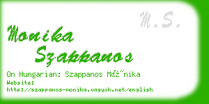 monika szappanos business card